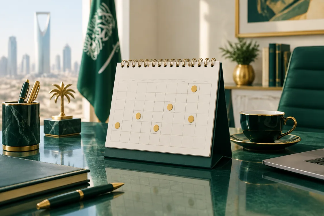 مشهد توضيحي مولّد بالذكاء الاصطناعي لدراسة الالتزامات المالية بهوية سند